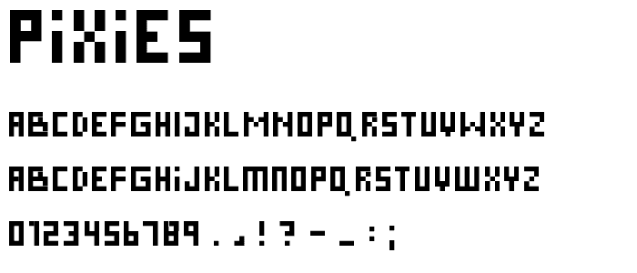 Pixies font