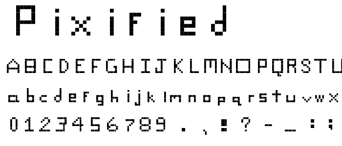 Pixified font