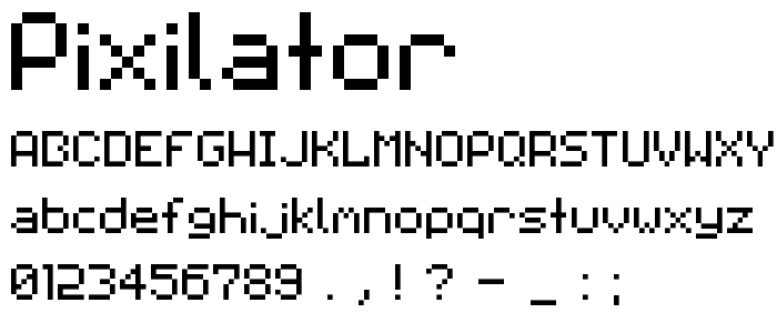 Pixilator font