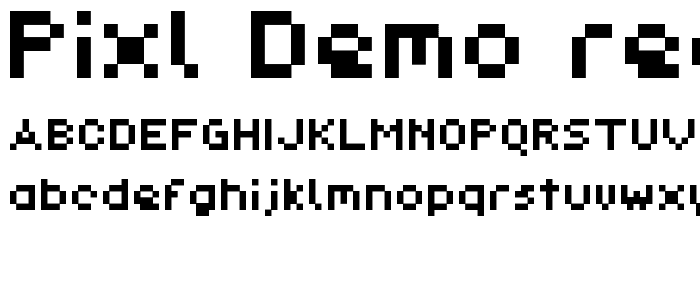 Pixl_Demo Regular font