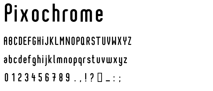 Pixochrome font