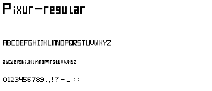 Pixur Regular font