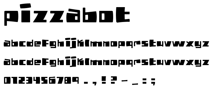 PizzaBot font