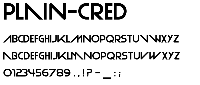 Plain Cred font