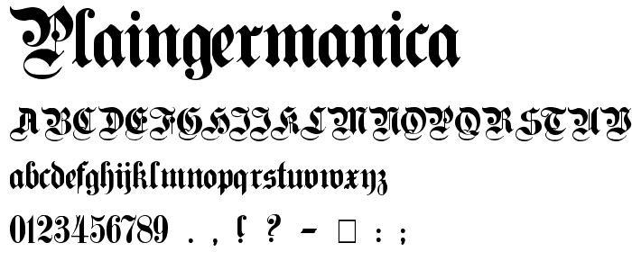 PlainGermanica font