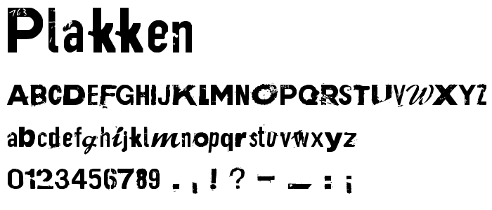 Plakken font