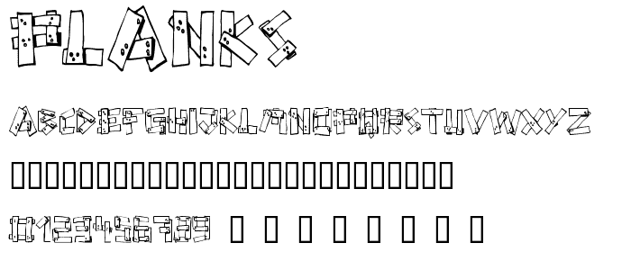 Planks font