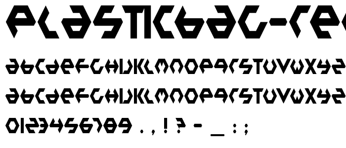 PlasticBag Regular font