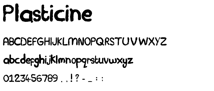 Plasticine font