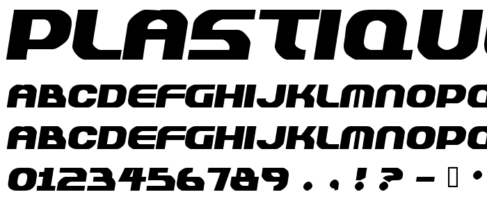 Plastique font