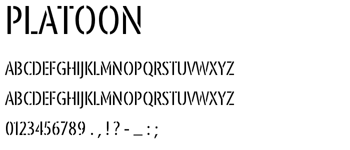 Platoon font