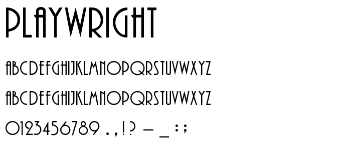 Playwright font