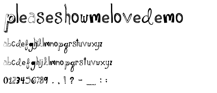 PleaseShowMeLoveDEMO font