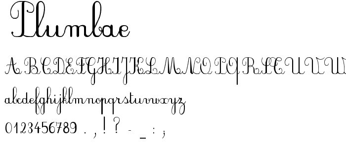 PlumBAE font