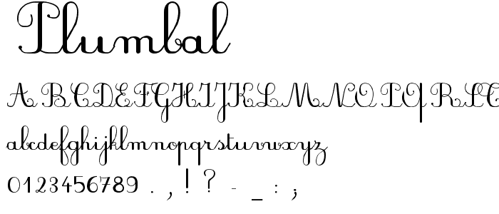 PlumBAL font