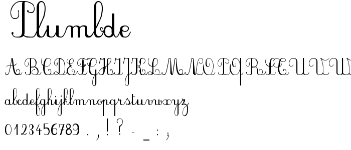 PlumBDE font