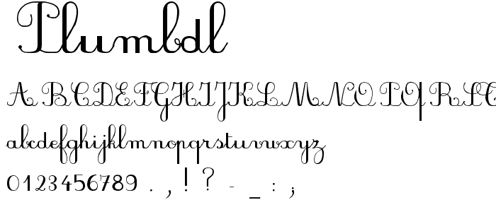 PlumBDL font