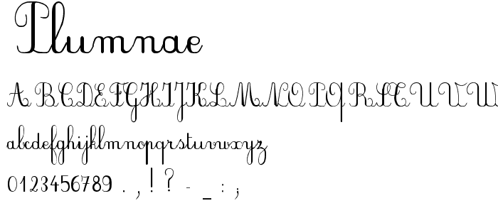 PlumNAE font