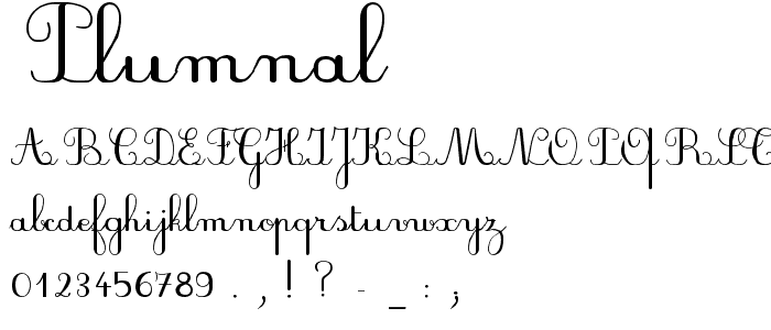 PlumNAL font