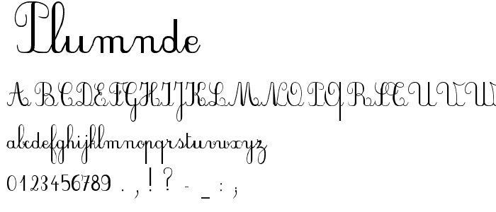 PlumNDE font