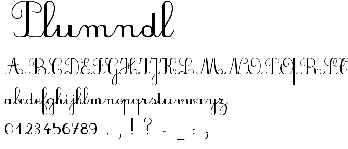 PlumNDL font