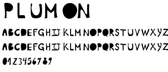Plumon font