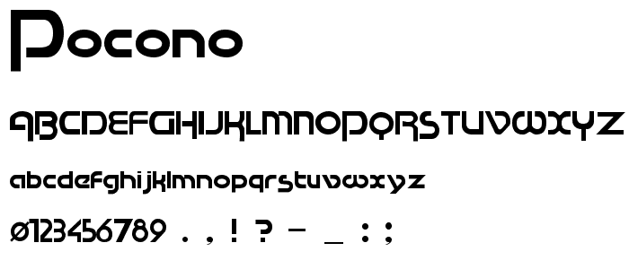 Pocono font