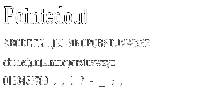 PointedOut font