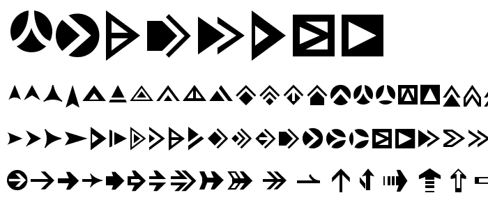 Pointers font