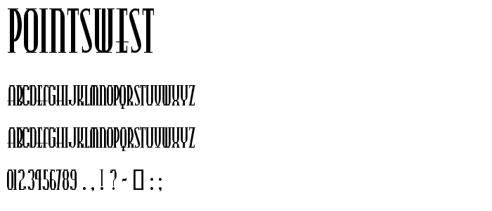 PointsWest font