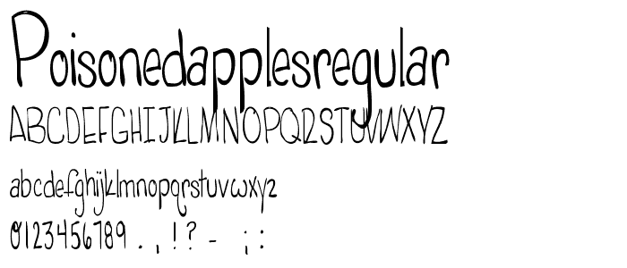 PoisonedApplesRegular font