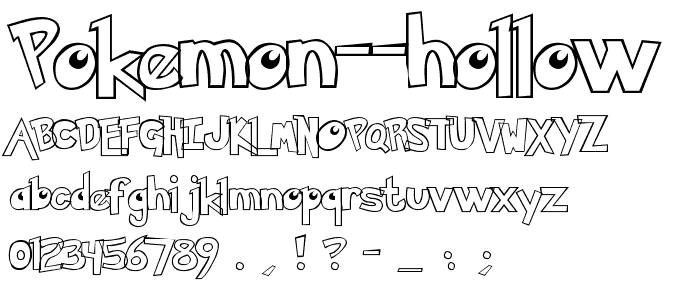 Pokemon Hollow font