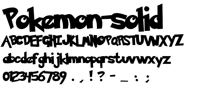 Pokemon Solid font