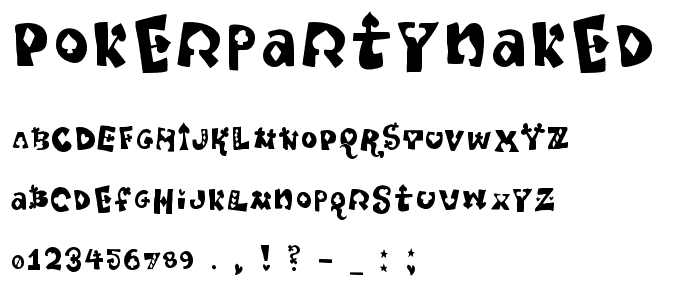 PokerPartyNaked font