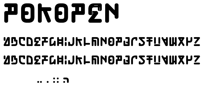 Pokopen font