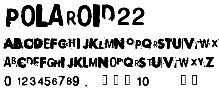 Polaroid22 font