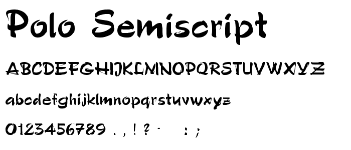 Polo-SemiScript font