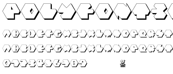 PolyFont3D font