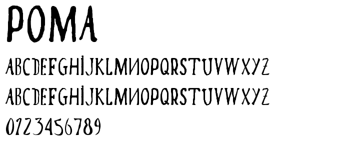 Poma font