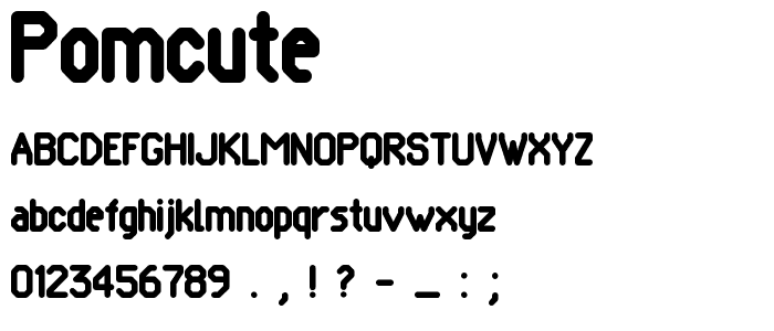 Pomcute font