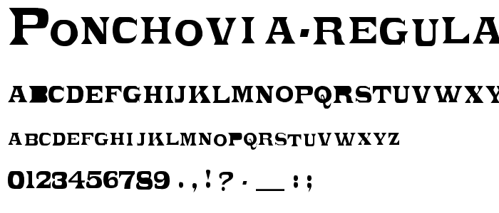 PonchoVia Regular font
