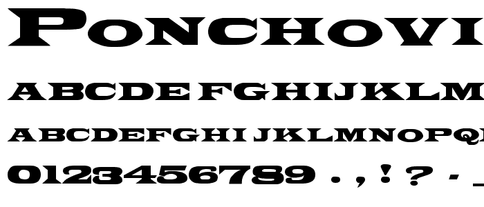 PonchoVia font