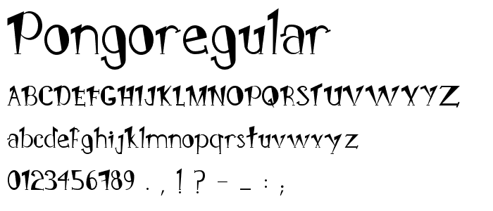 PongoRegular font