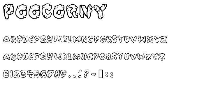 PooCorny font