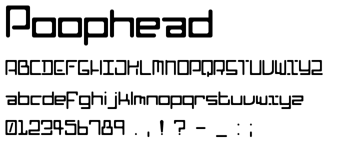 Poophead font