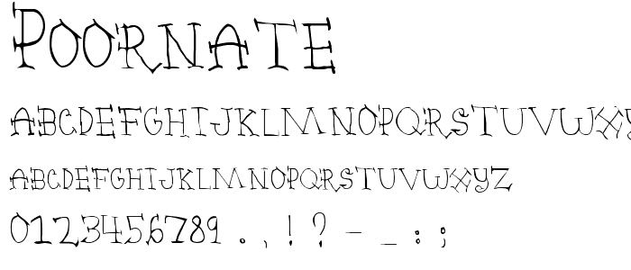 Poornate font