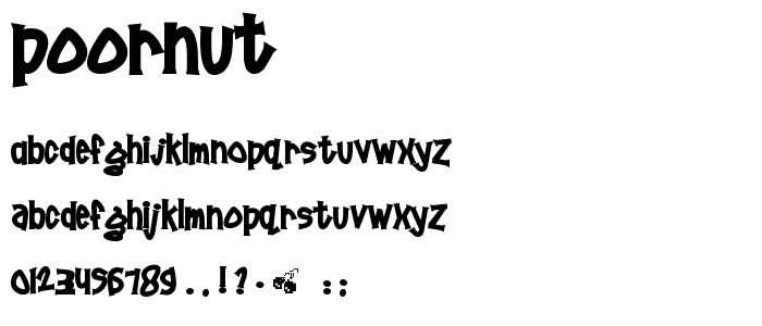 Poornut font