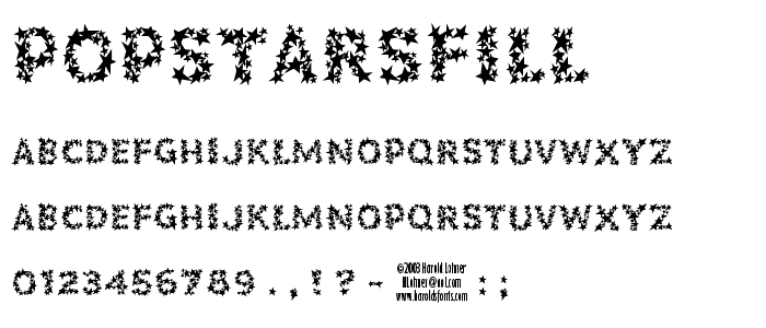 PopstarsFill font