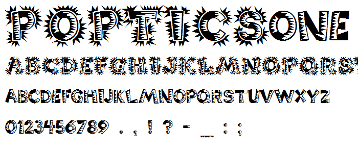 PopticsOne font