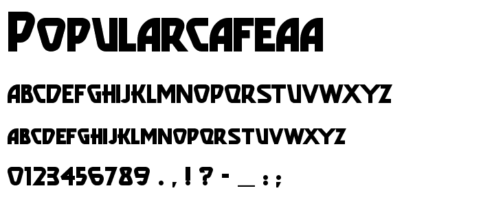PopularCafeAA font